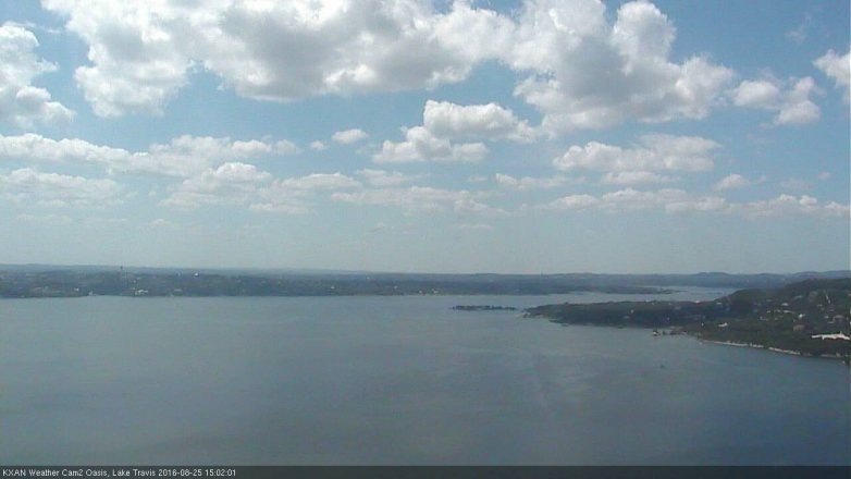 Lake Travis webcam, August 25, 2016 2:25 PM CT