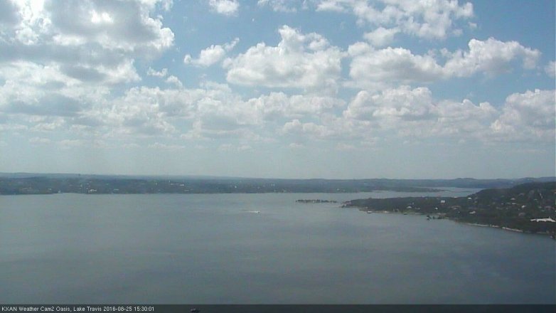 Lake Travis webcam, August 25, 2016 2:40 PM CT