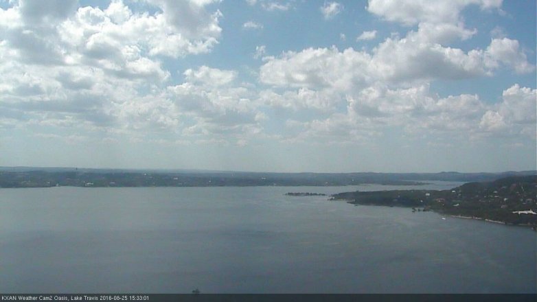 Lake Travis webcam, August 25, 2016 2:55 PM CT