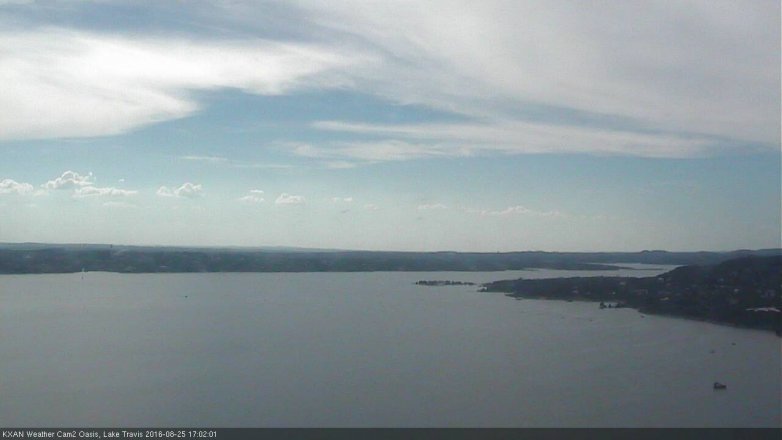 Lake Travis webcam, August 25, 2016 4:25 PM CT