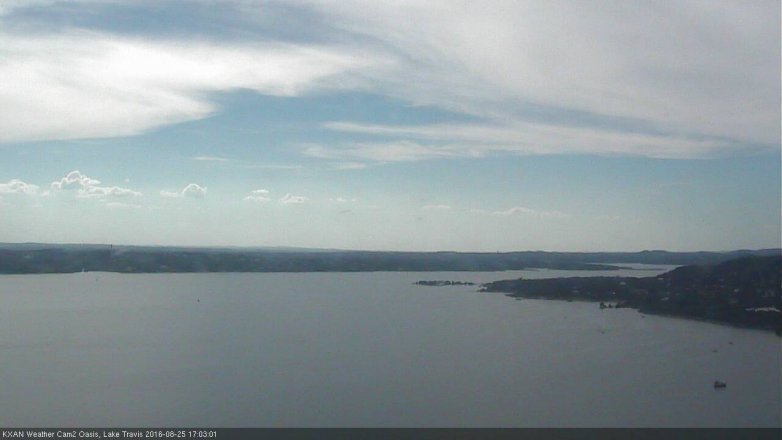 Lake Travis webcam, August 25, 2016 4:35 PM CT