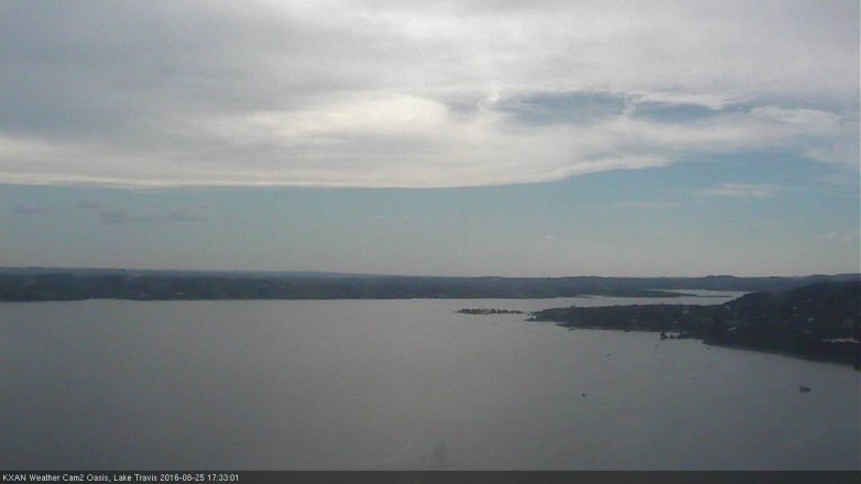 Lake Travis webcam, August 25, 2016 5:00 PM CT