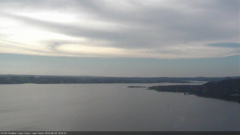 Lake Travis webcam, August 25, 2016 5:15 PM CT