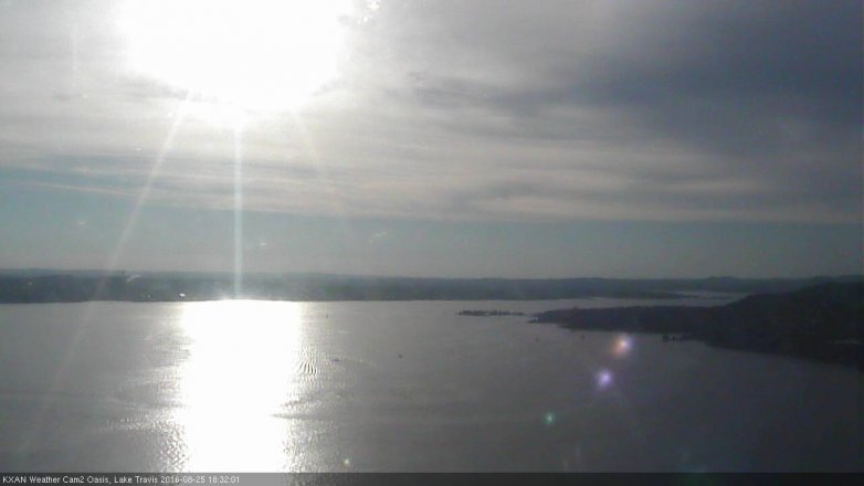 Lake Travis webcam, August 25, 2016 5:35 PM CT