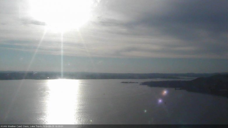 Lake Travis webcam, August 25, 2016 5:50 PM CT