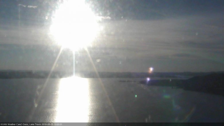 Lake Travis webcam, August 25, 2016 6:10 PM CT