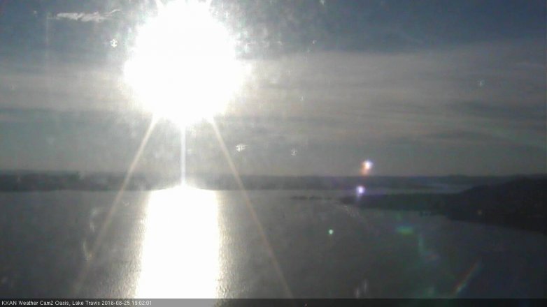 Lake Travis webcam, August 25, 2016 6:15 PM CT