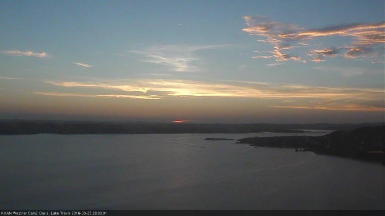 Lake Travis webcam, August 25, 2016 7:25 PM CT