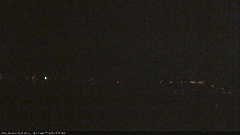 Lake Travis webcam, August 25, 2016 9:15 PM CT