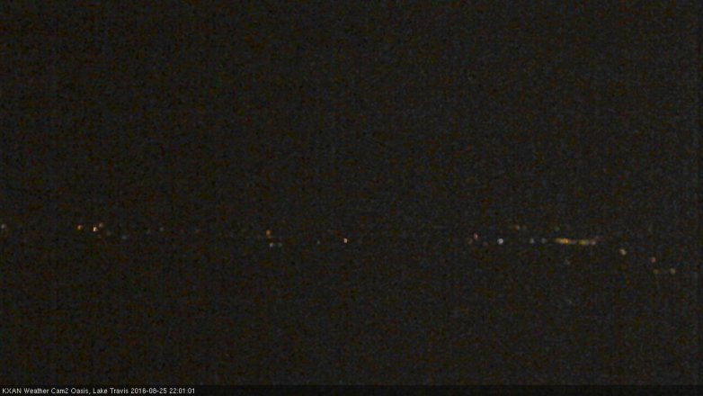 Lake Travis webcam, August 25, 2016 9:20 PM CT