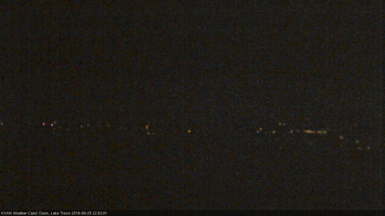 Lake Travis webcam, August 25, 2016 9:30 PM CT