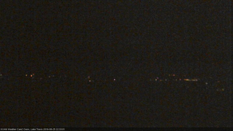 Lake Travis webcam, August 25, 2016 9:50 PM CT