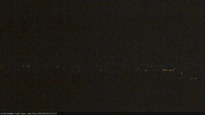 Lake Travis webcam, August 25, 2016 10:45 PM CT