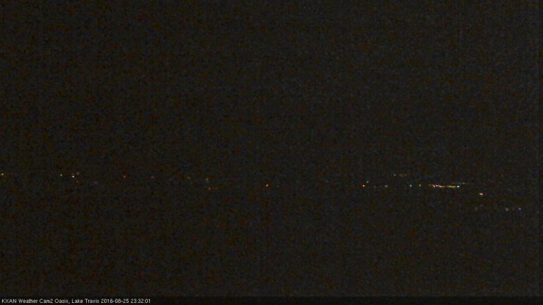 Lake Travis webcam, August 25, 2016 11:00 PM CT