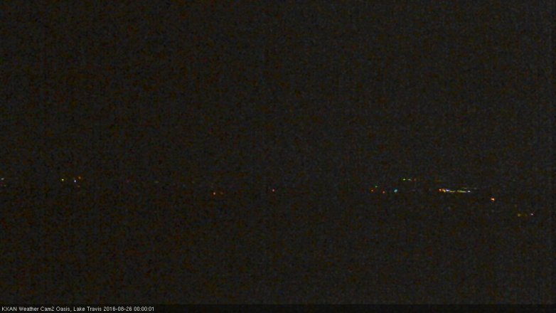 Lake Travis webcam, August 25, 2016 11:15 PM CT