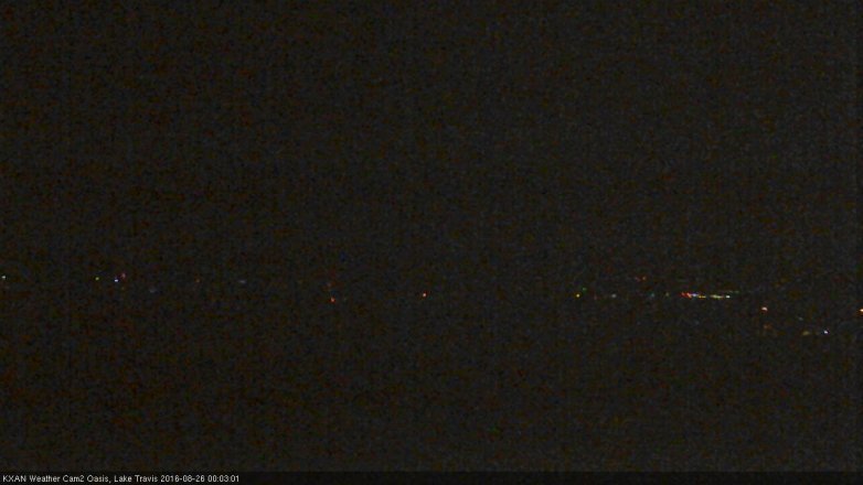 Lake Travis webcam, August 25, 2016 11:20 PM CT