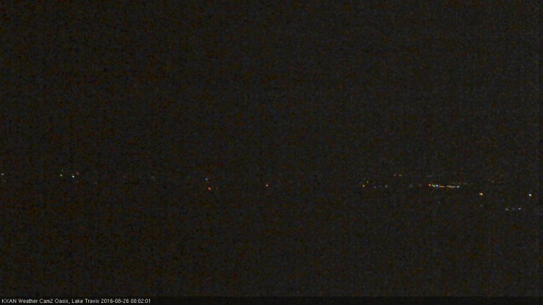 Lake Travis webcam, August 25, 2016 11:30 PM CT