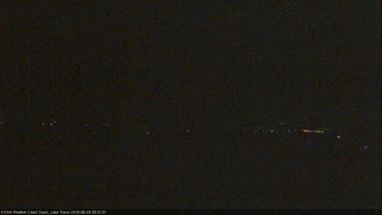 Lake Travis webcam, August 25, 2016 11:45 PM CT