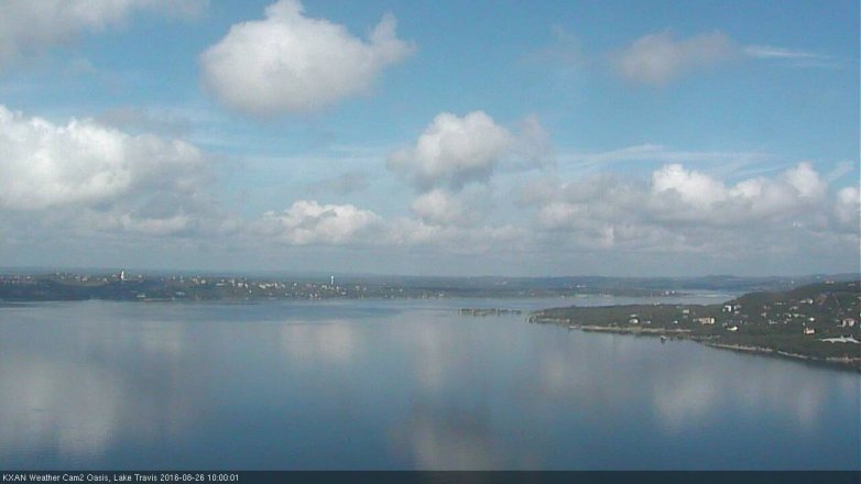 Lake Travis webcam, August 26, 2016 9:05 AM CT