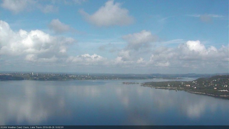Lake Travis webcam, August 26, 2016 9:30 AM CT