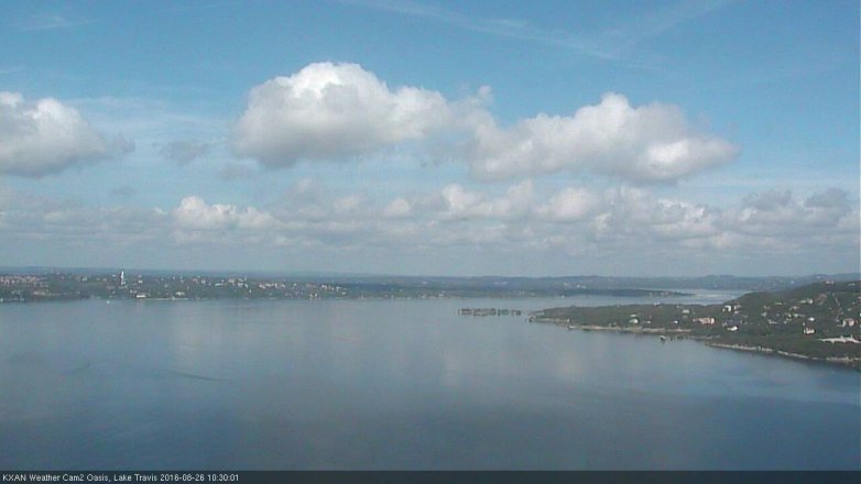 Lake Travis webcam, August 26, 2016 9:50 AM CT
