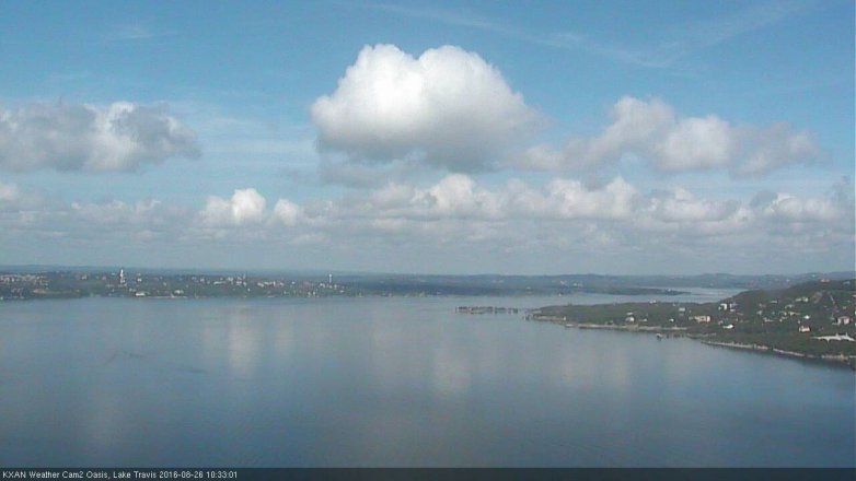 Lake Travis webcam, August 26, 2016 9:55 AM CT