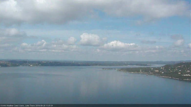 Lake Travis webcam, August 26, 2016 10:05 AM CT