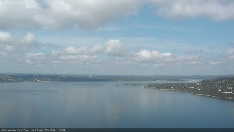 Lake Travis webcam, August 26, 2016 10:10 AM CT