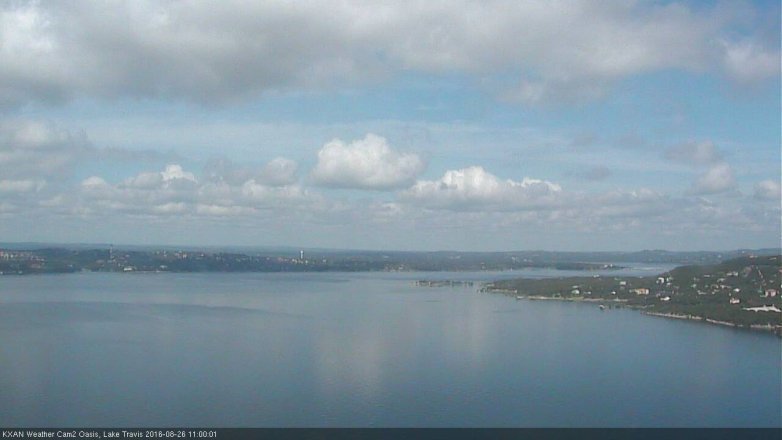 Lake Travis webcam, August 26, 2016 10:20 AM CT