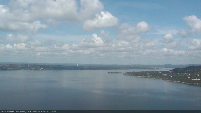 Lake Travis webcam, August 26, 2016 10:35 AM CT
