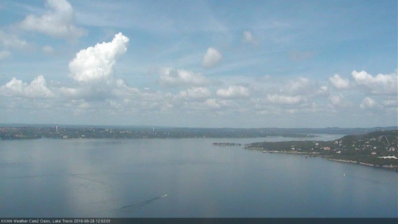Lake Travis webcam, August 26, 2016 11:15 AM CT