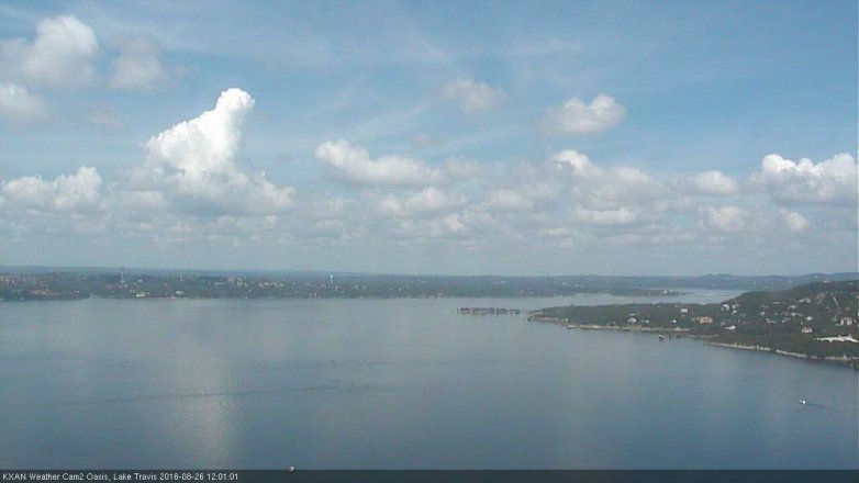 Lake Travis webcam, August 26, 2016 11:25 AM CT