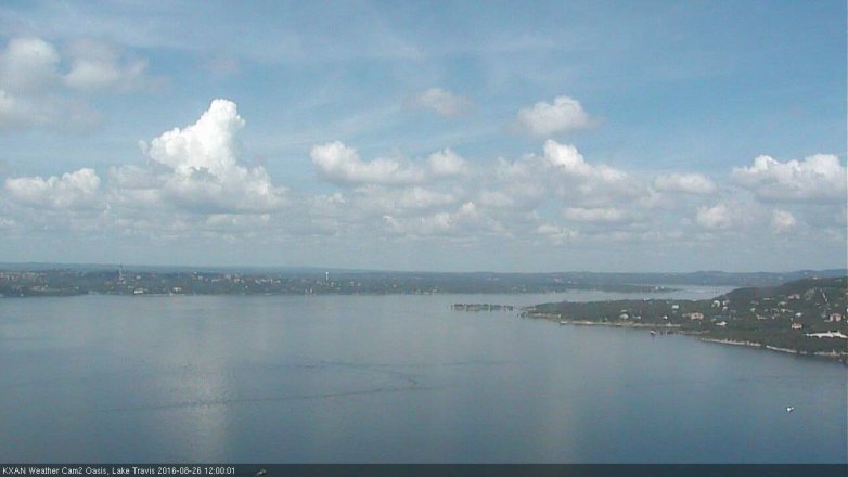 Lake Travis webcam, August 26, 2016 11:30 AM CT