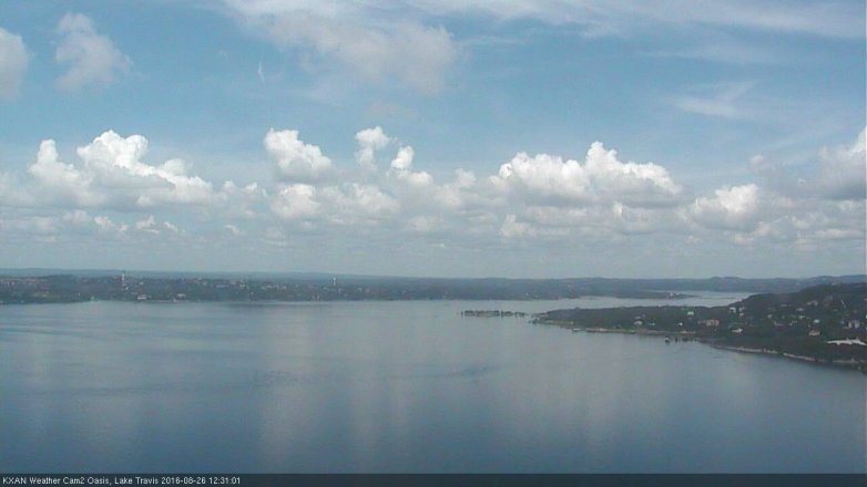 Lake Travis webcam, August 26, 2016 11:40 AM CT