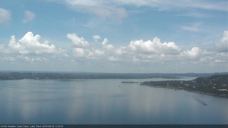 Lake Travis webcam, August 26, 2016 11:45 AM CT
