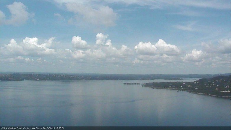 Lake Travis webcam, August 26, 2016 11:50 AM CT