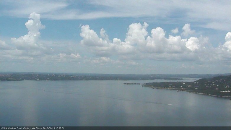 Lake Travis webcam, August 26, 2016 12:20 PM CT