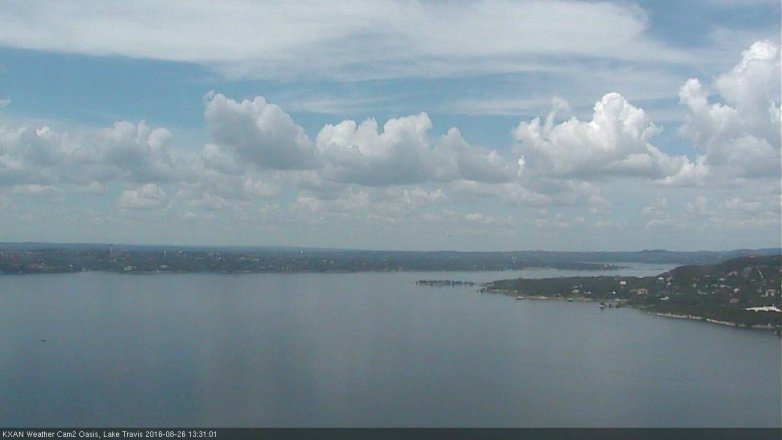 Lake Travis webcam, August 26, 2016 12:45 PM CT