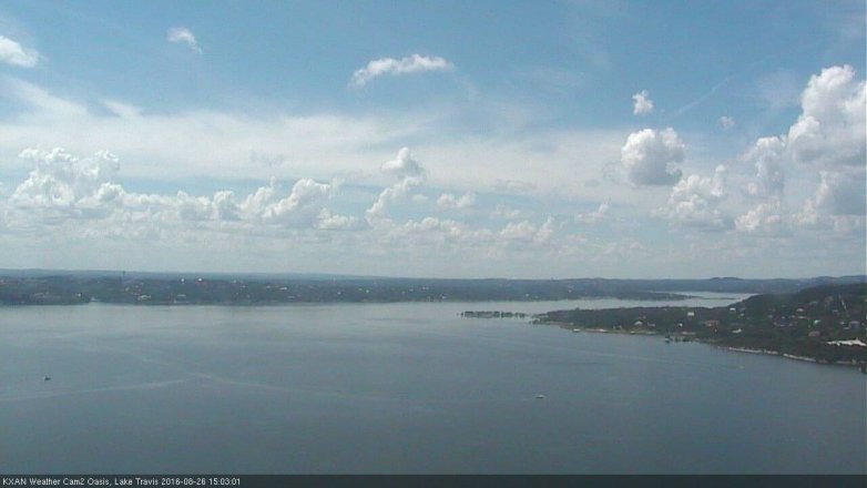 Lake Travis webcam, August 26, 2016 2:10 PM CT