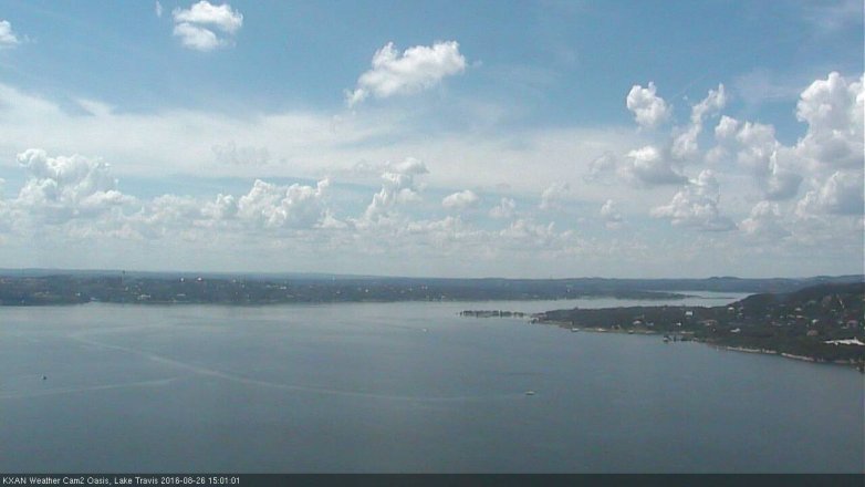 Lake Travis webcam, August 26, 2016 2:20 PM CT