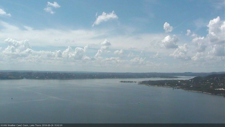 Lake Travis webcam, August 26, 2016 2:30 PM CT