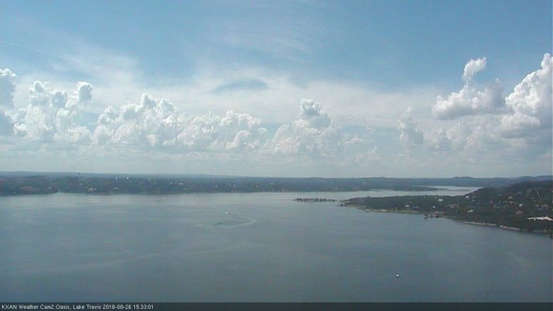 Lake Travis webcam, August 26, 2016 2:55 PM CT