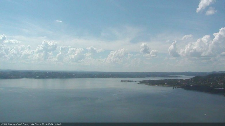 Lake Travis webcam, August 26, 2016 3:25 PM CT