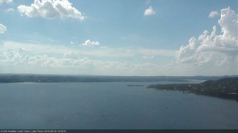 Lake Travis webcam, August 26, 2016 4:00 PM CT