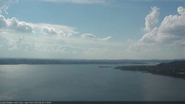 Lake Travis webcam, August 26, 2016 4:25 PM CT
