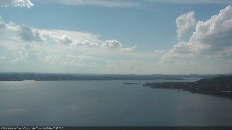 Lake Travis webcam, August 26, 2016 4:30 PM CT