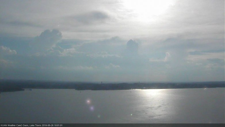 Lake Travis webcam, August 26, 2016 5:10 PM CT