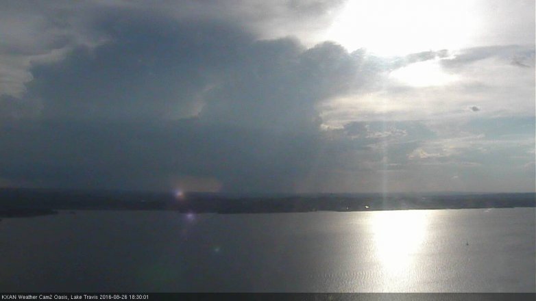 Lake Travis webcam, August 26, 2016 5:40 PM CT