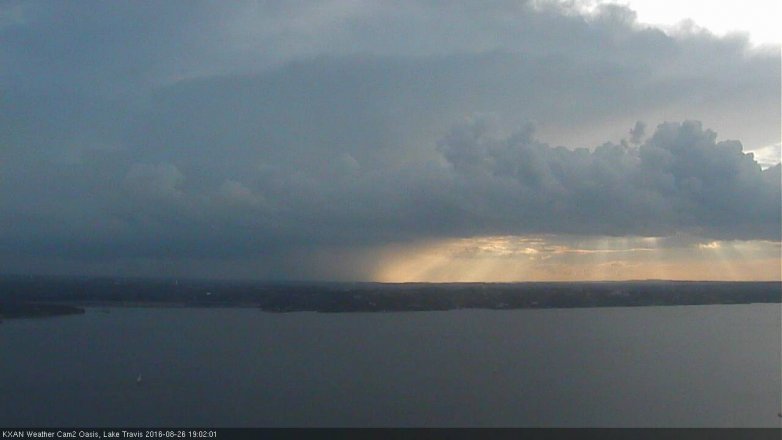 Lake Travis webcam, August 26, 2016 6:10 PM CT