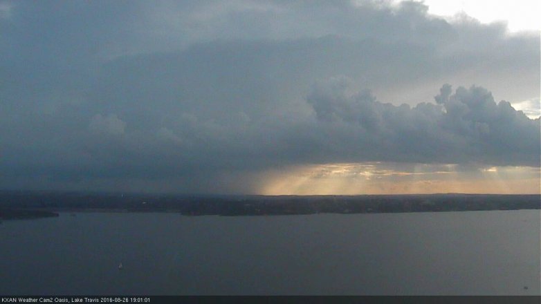 Lake Travis webcam, August 26, 2016 6:15 PM CT